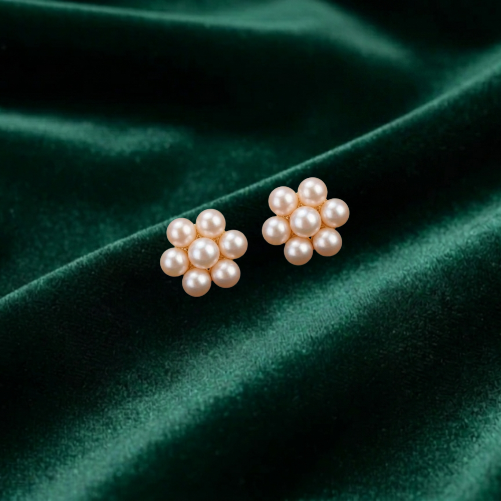 Flower Pearl Studs