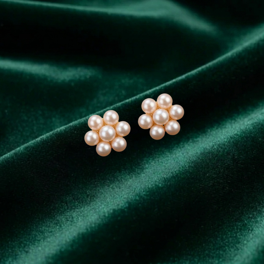 Flower Pearl Studs