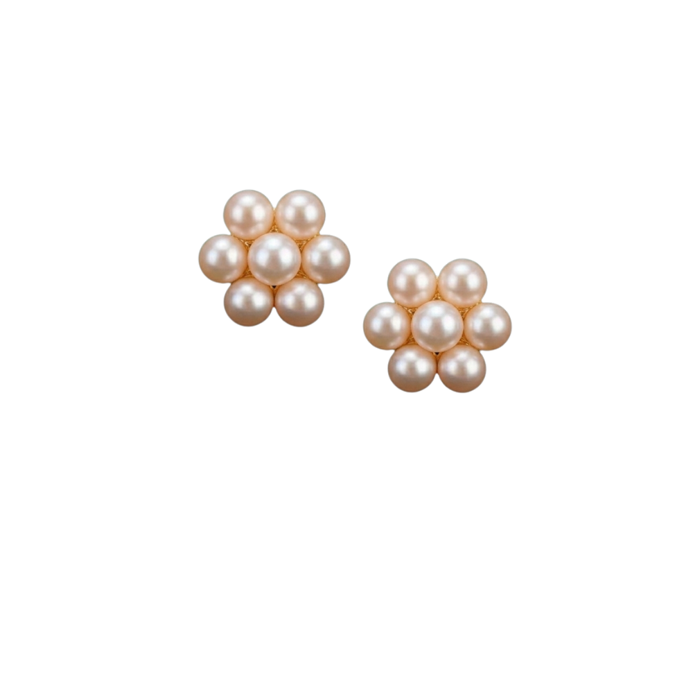 Flower Pearl Studs