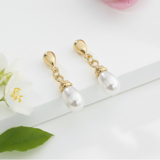 Classic Gold-Plated Pearl Drops