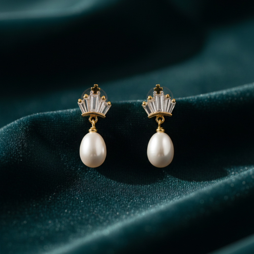 Freshwater Flower Shape Pearl Hangings