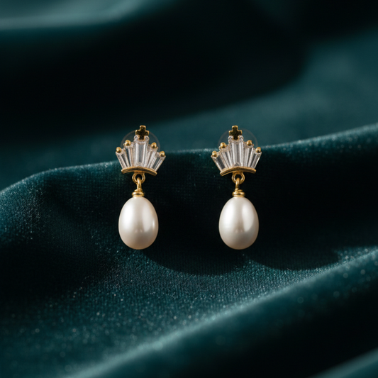 Freshwater Flower Shape Pearl Hangings