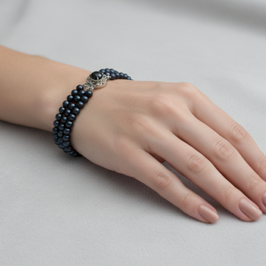 Fresh Water Black Colour Pearl Bracelet