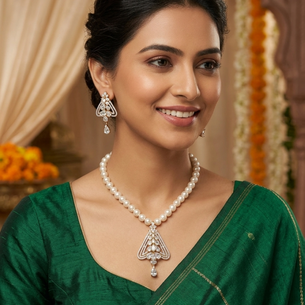 Timeless Pearl Locket set