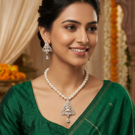 Timeless Pearl Locket set