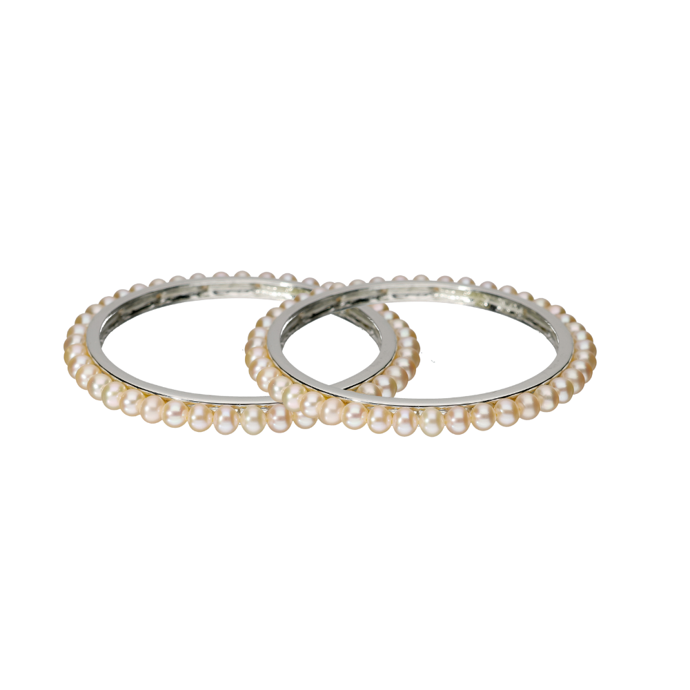 Pink Fresh Water Round Pearl Bangle