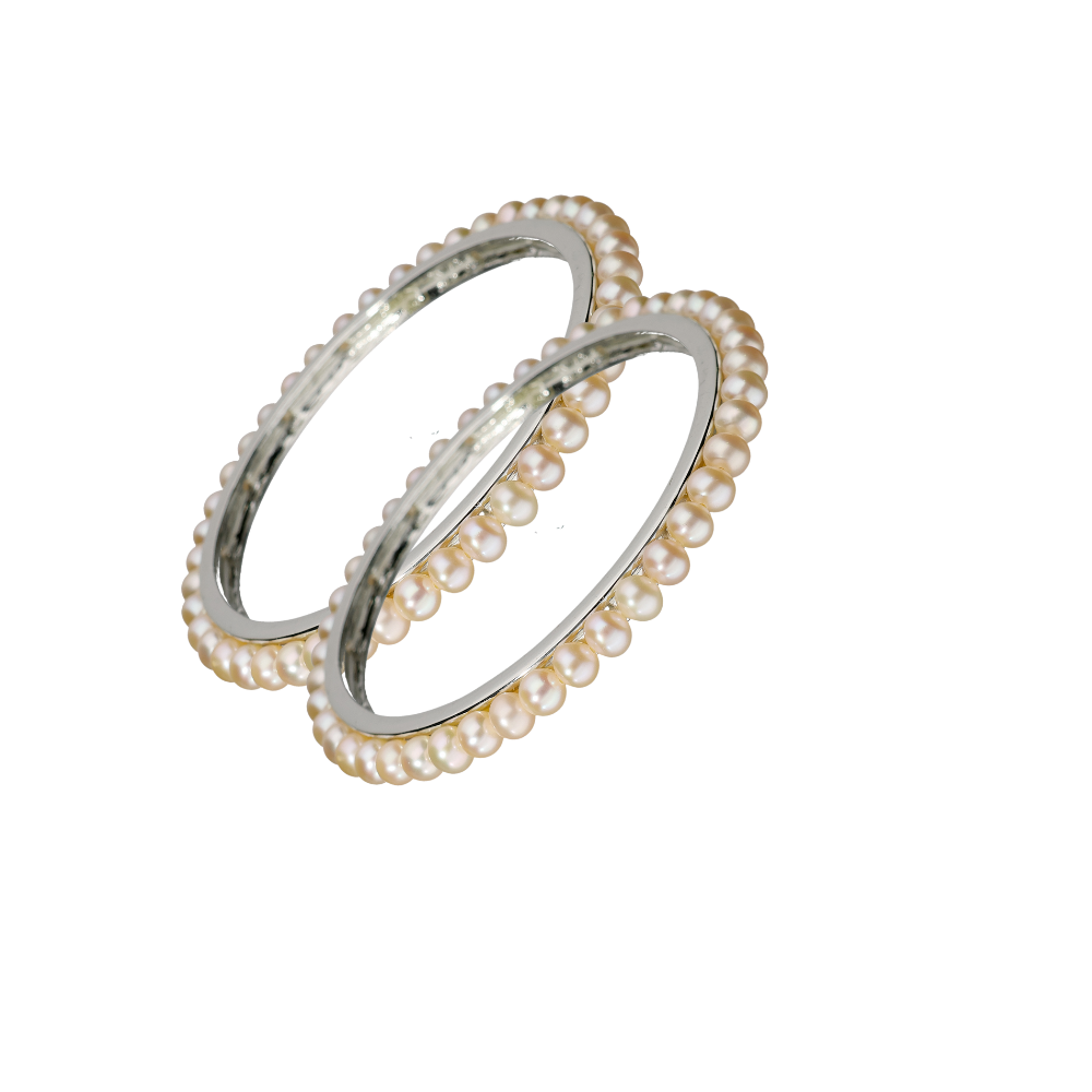 Pink Fresh Water Round Pearl Bangle