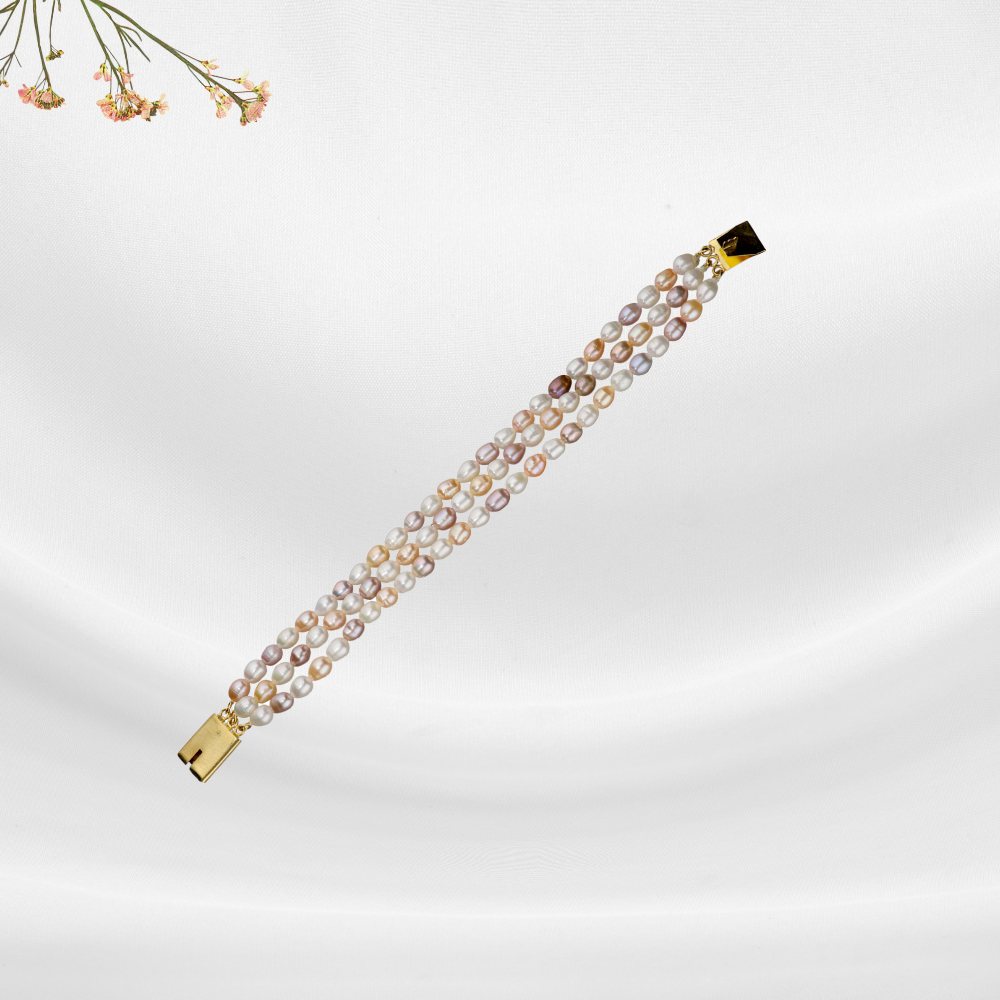 Multi Shaded  Pearl Bracelet