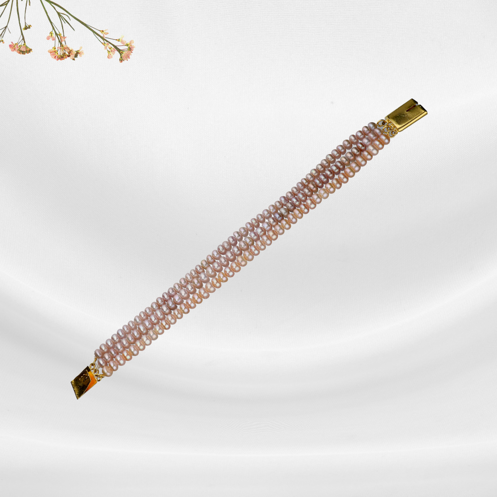 Peach Clour Pearl Bracelet