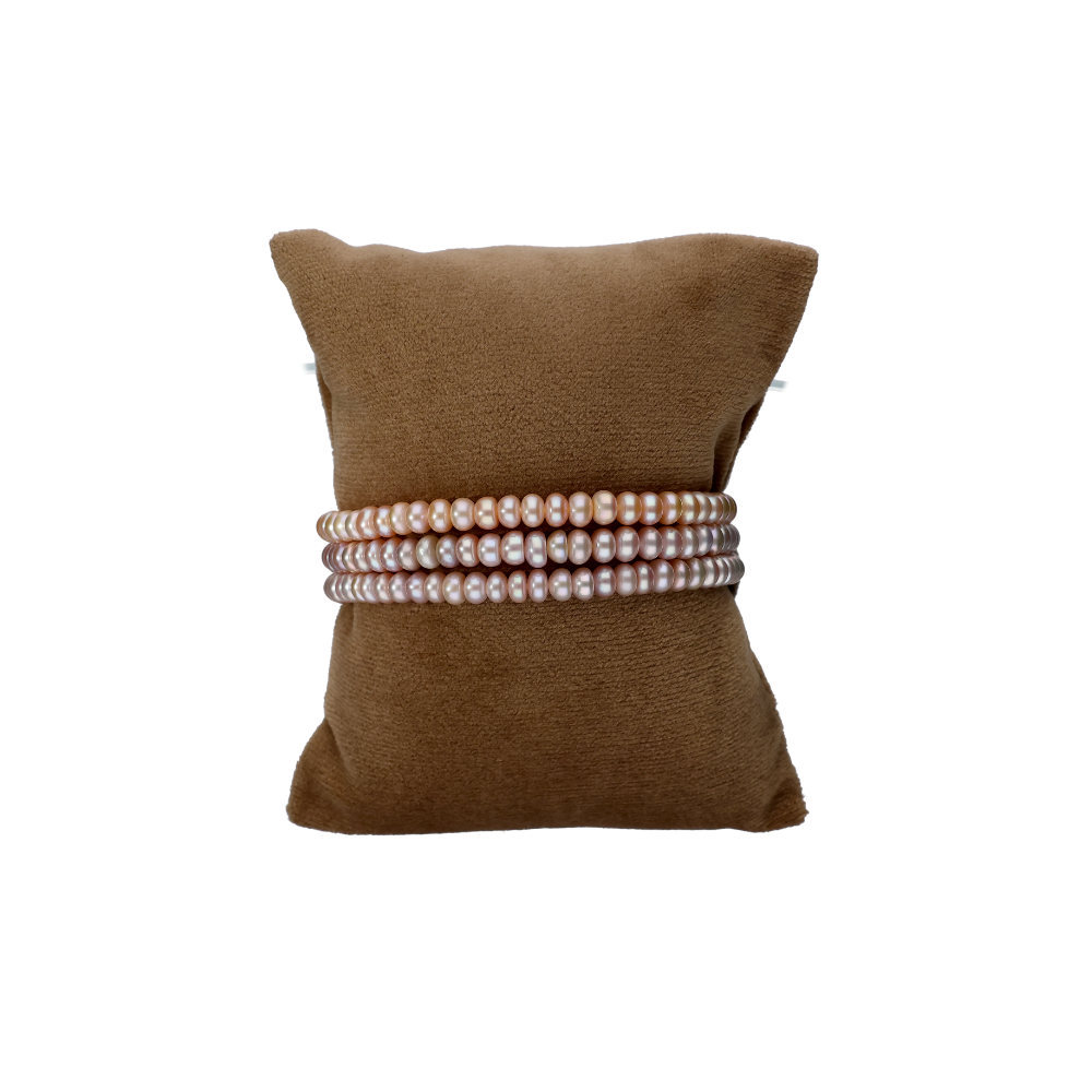 Peach Clour Pearl Bracelet