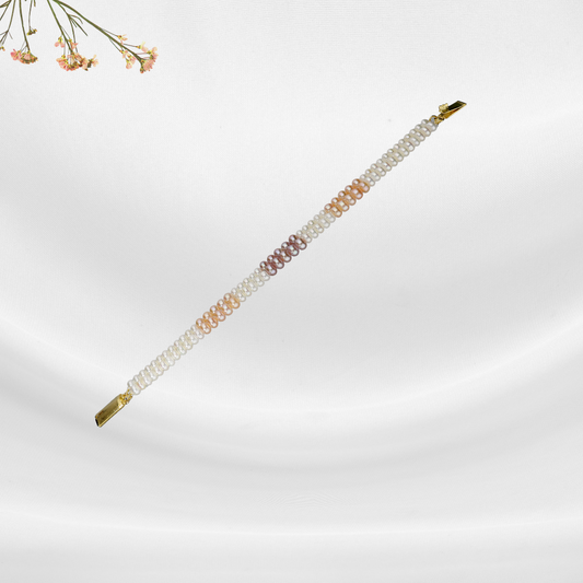 Delicate Multi-Coloured Pearl Bracelet
