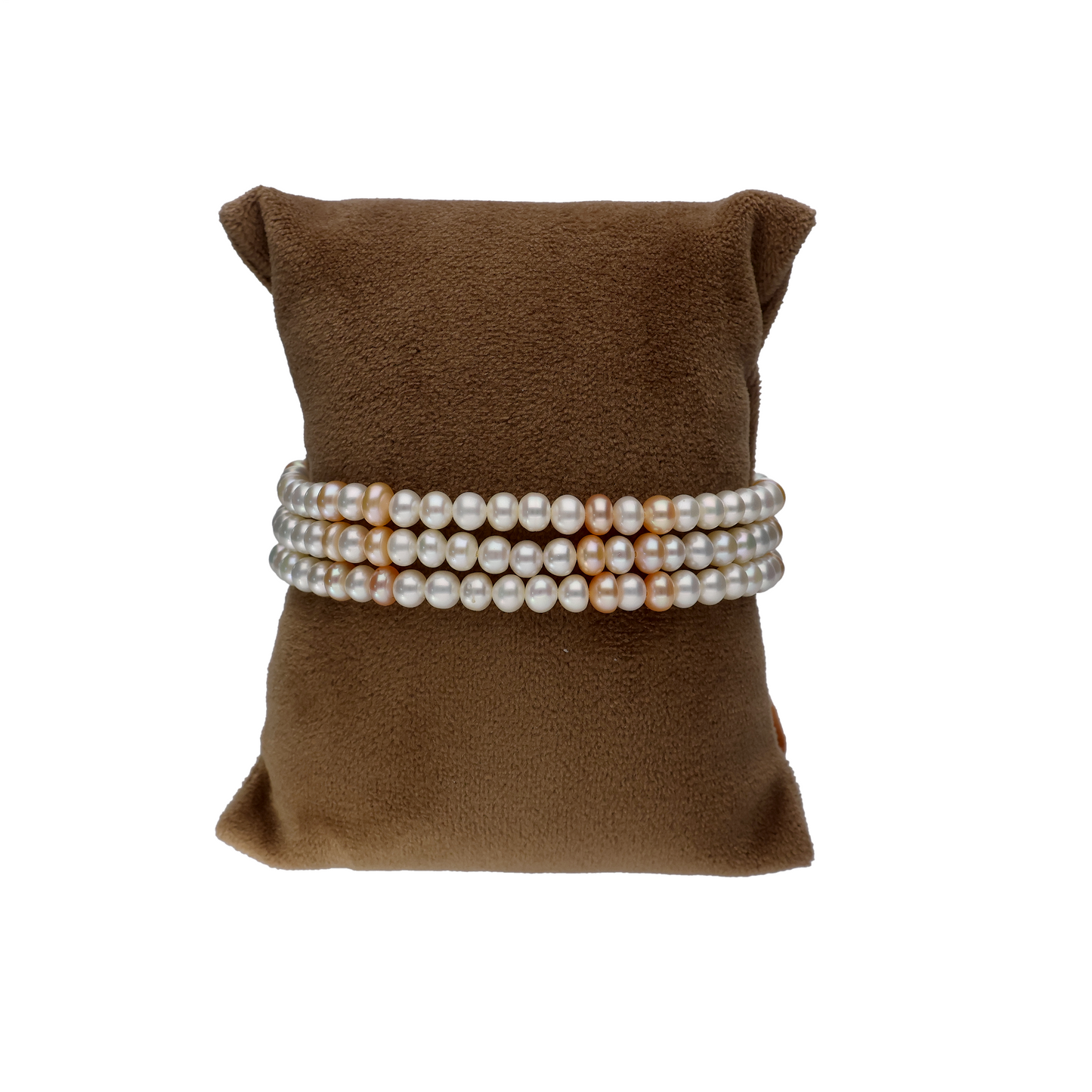 Multi-Coloured 3 Line Pearl Bracelet