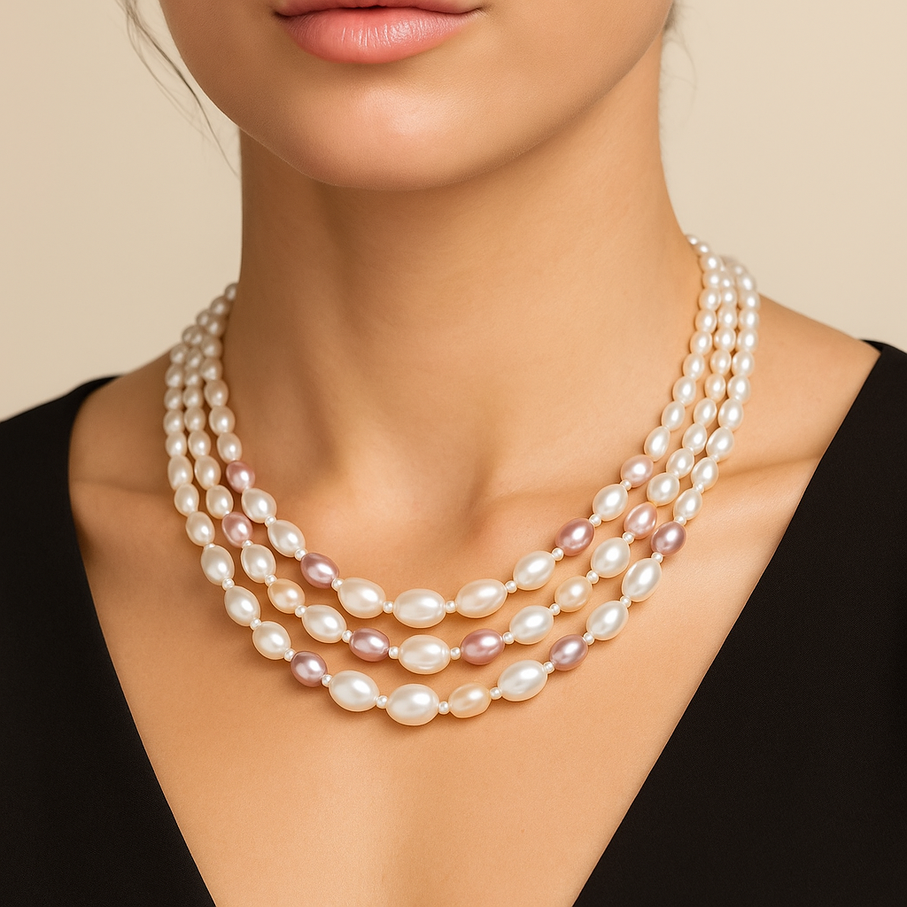 Multi -Coloured Beautiful Pearl Necklace