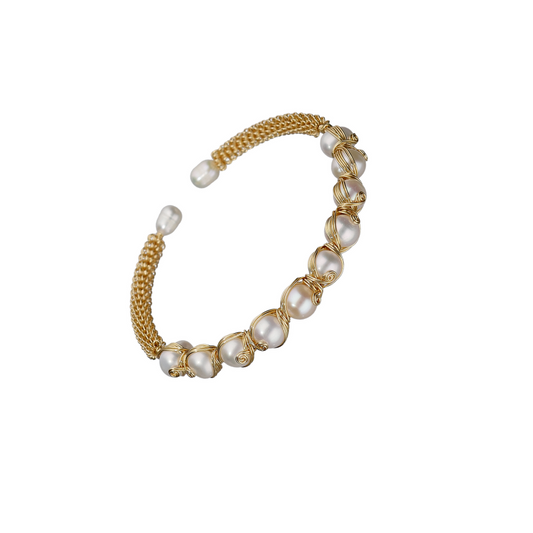 White Shaded Fancy Bracelet