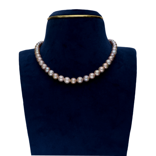 Exquisite Pink Pearl Necklace