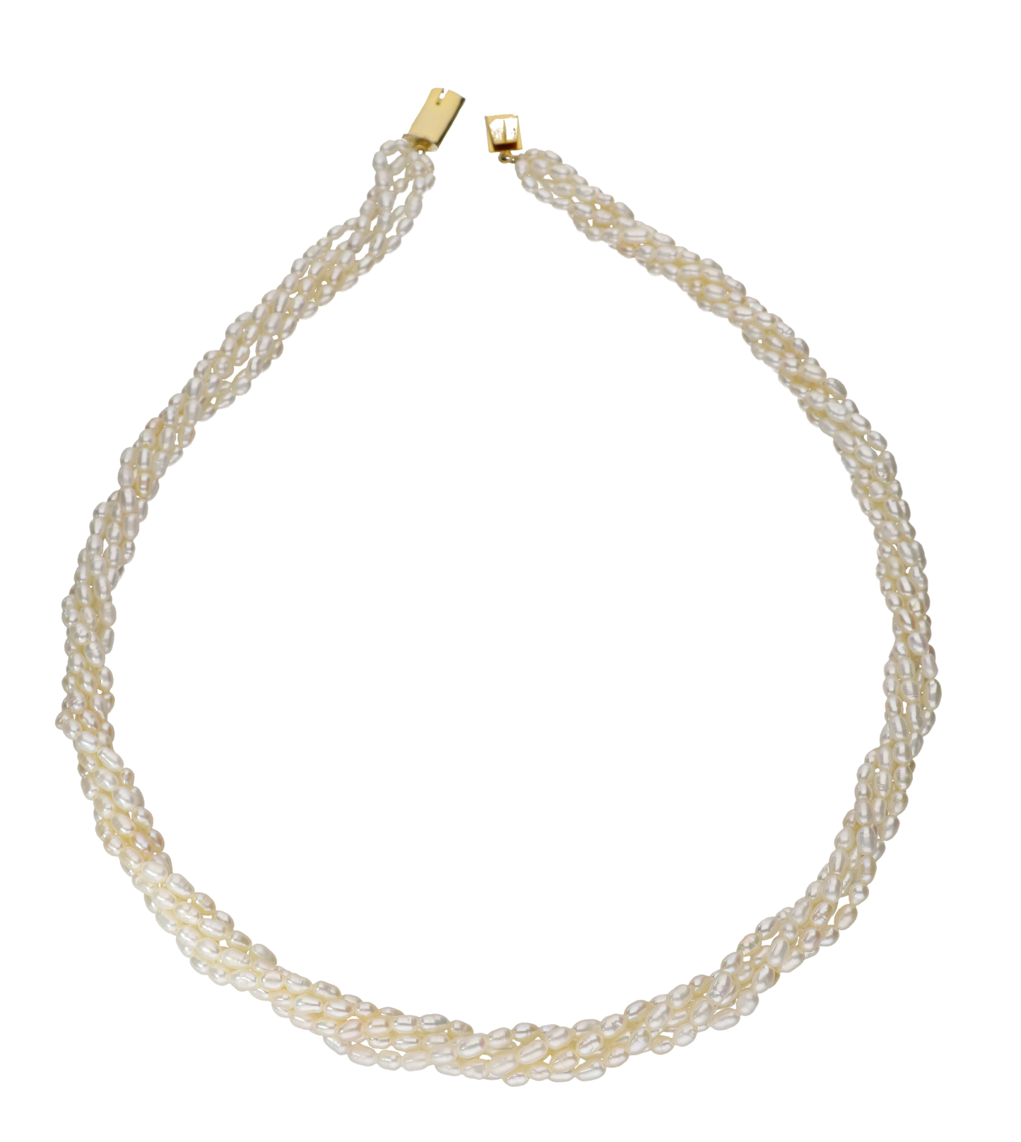 White Fresh water Rice Pearl Necklace