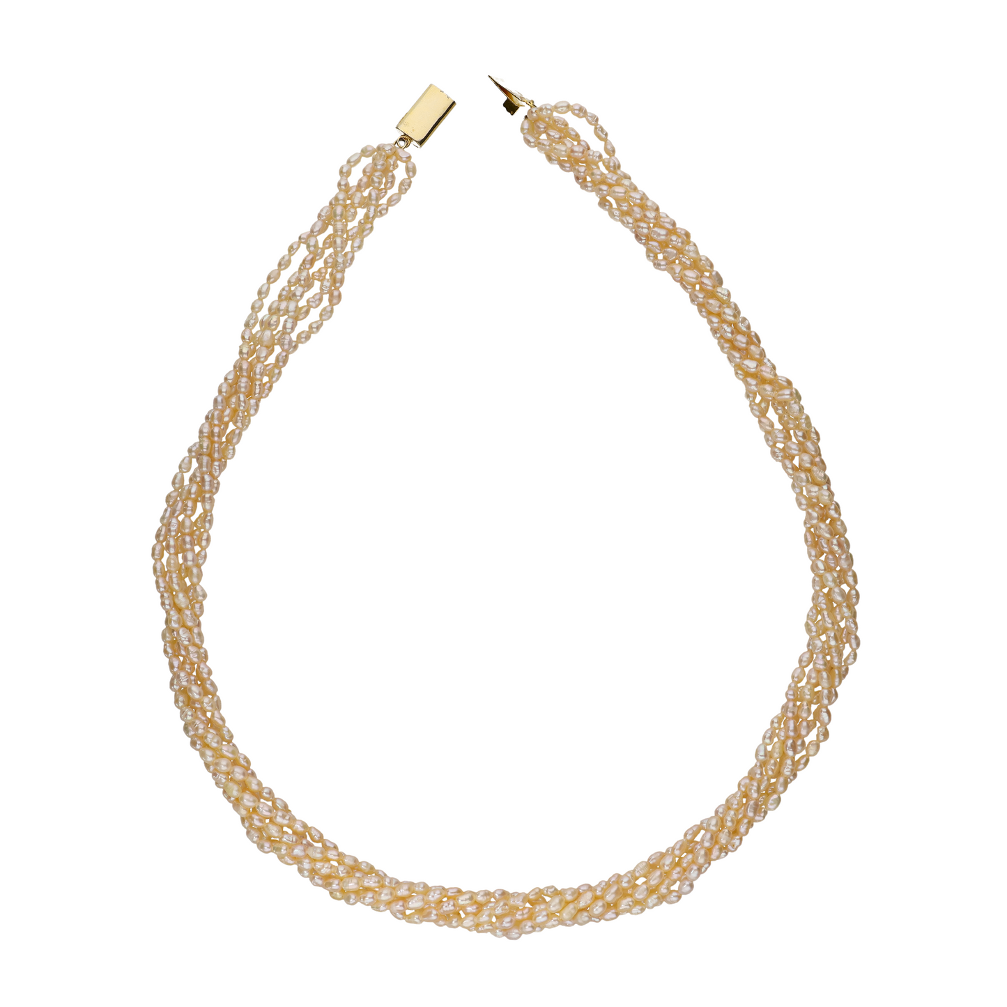 Peach Rice  Pearl Necklace