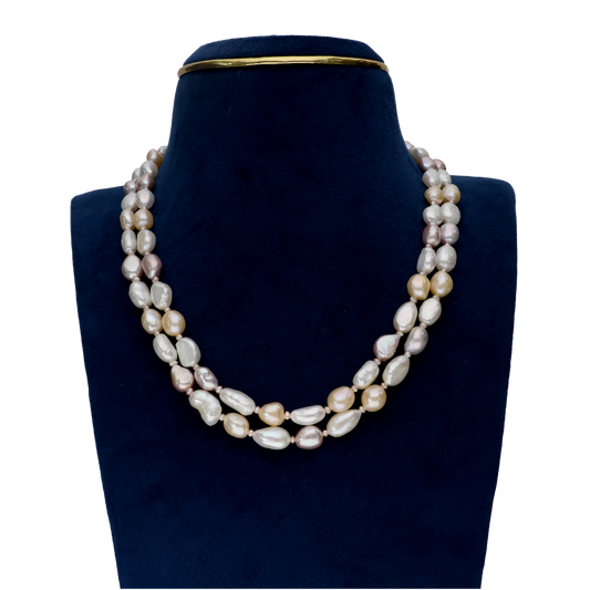 Multi -Coloured Pearl Necklace