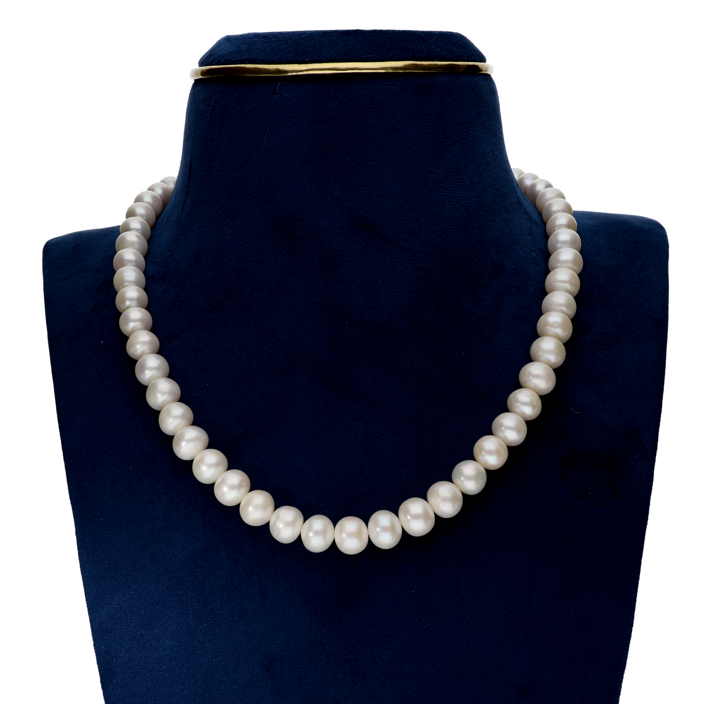 Lovely White Round Pearl Necklace
