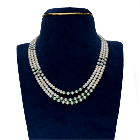 Twisted Peach Pearl Necklace
