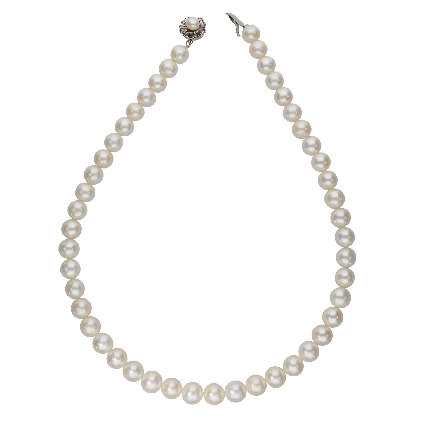 Braided White Pearl Necklace
