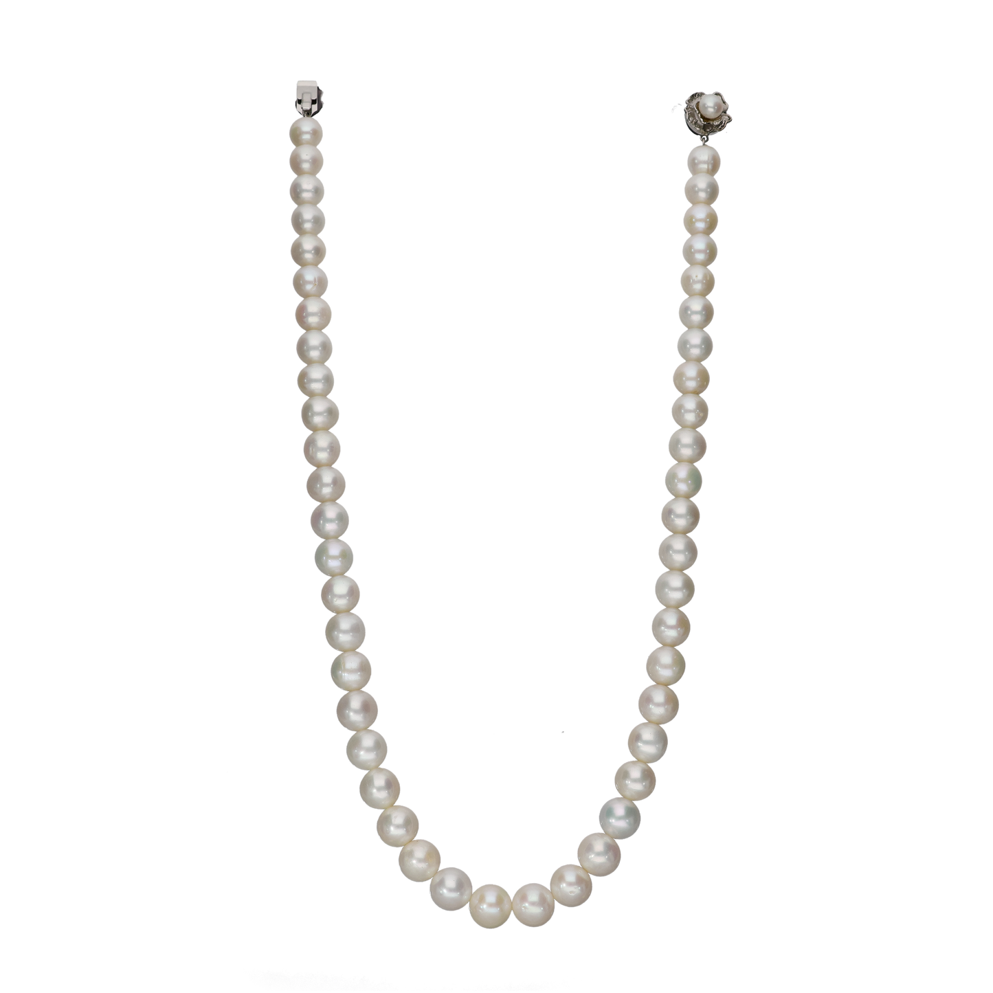 Braided White Pearl Necklace