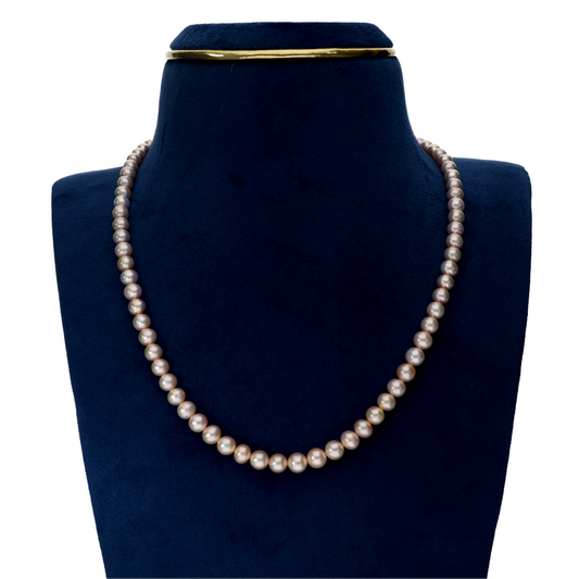 Rose Pink Pearl Necklace
