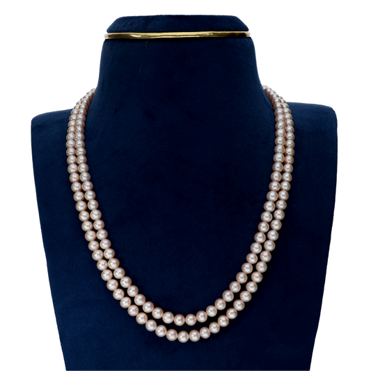 Classic Drop Pink Pearl Necklace