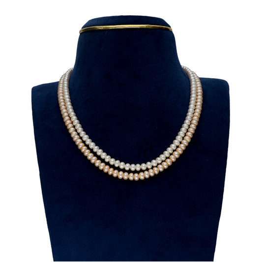 Classic Strand Multi -Coloured Pearl Necklace