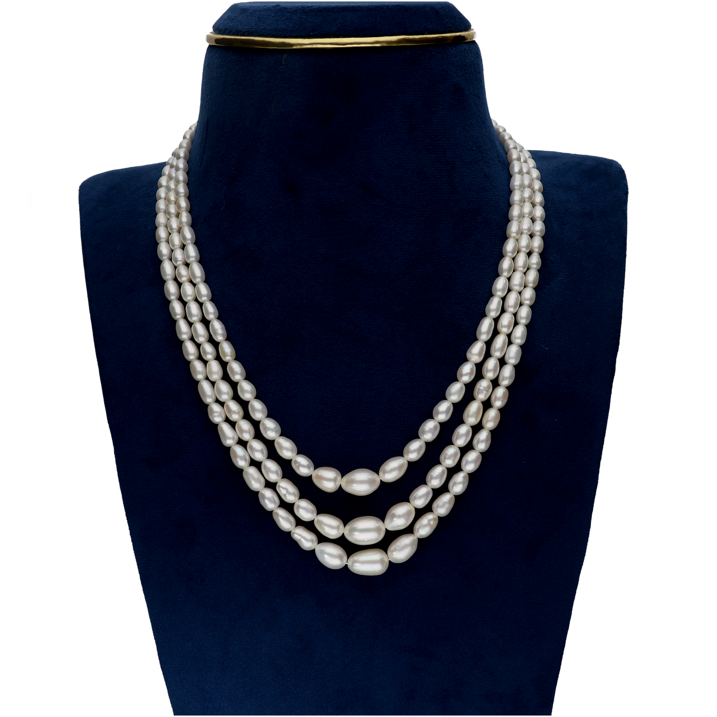 Gradient White Pearl Necklace