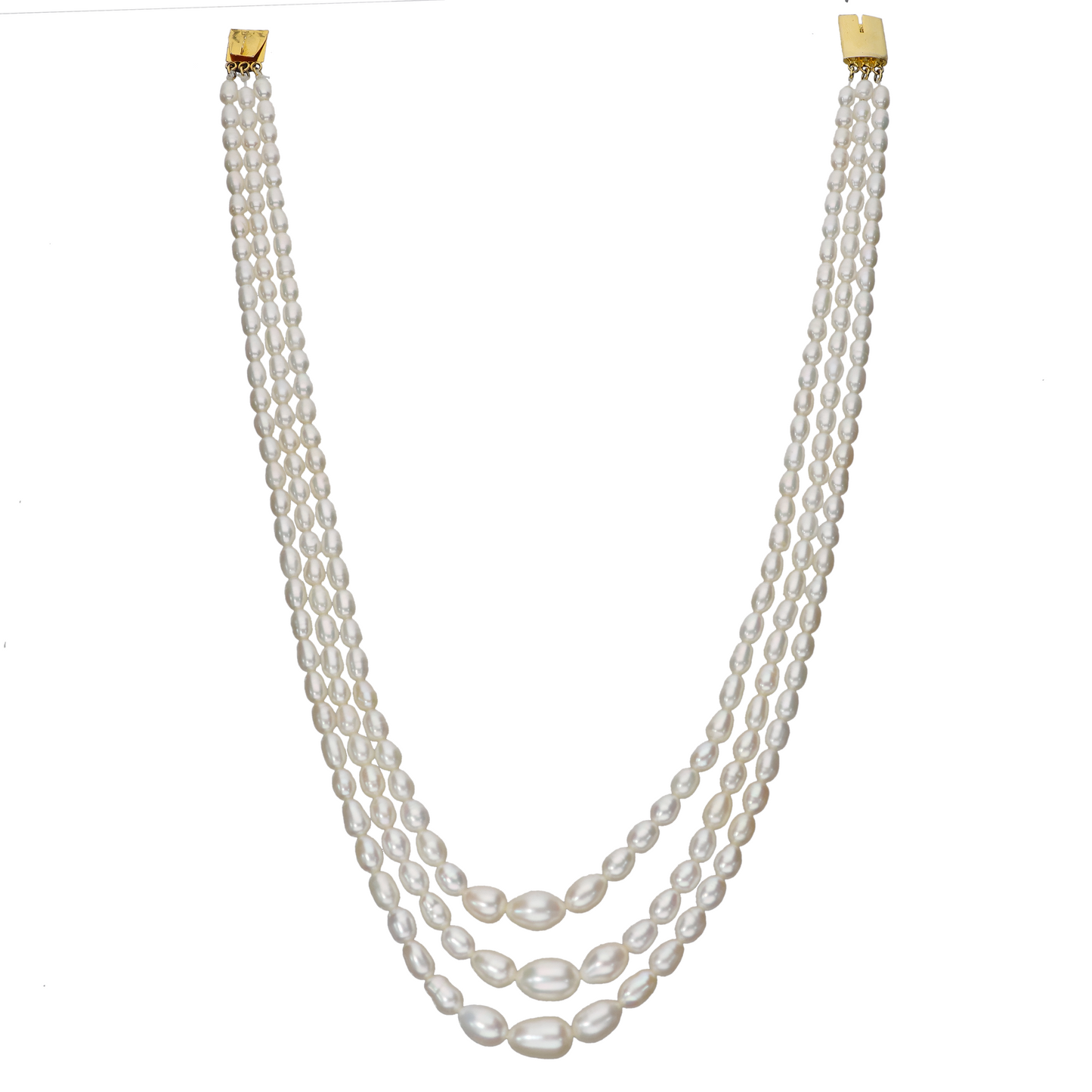 Gradient White Pearl Necklace