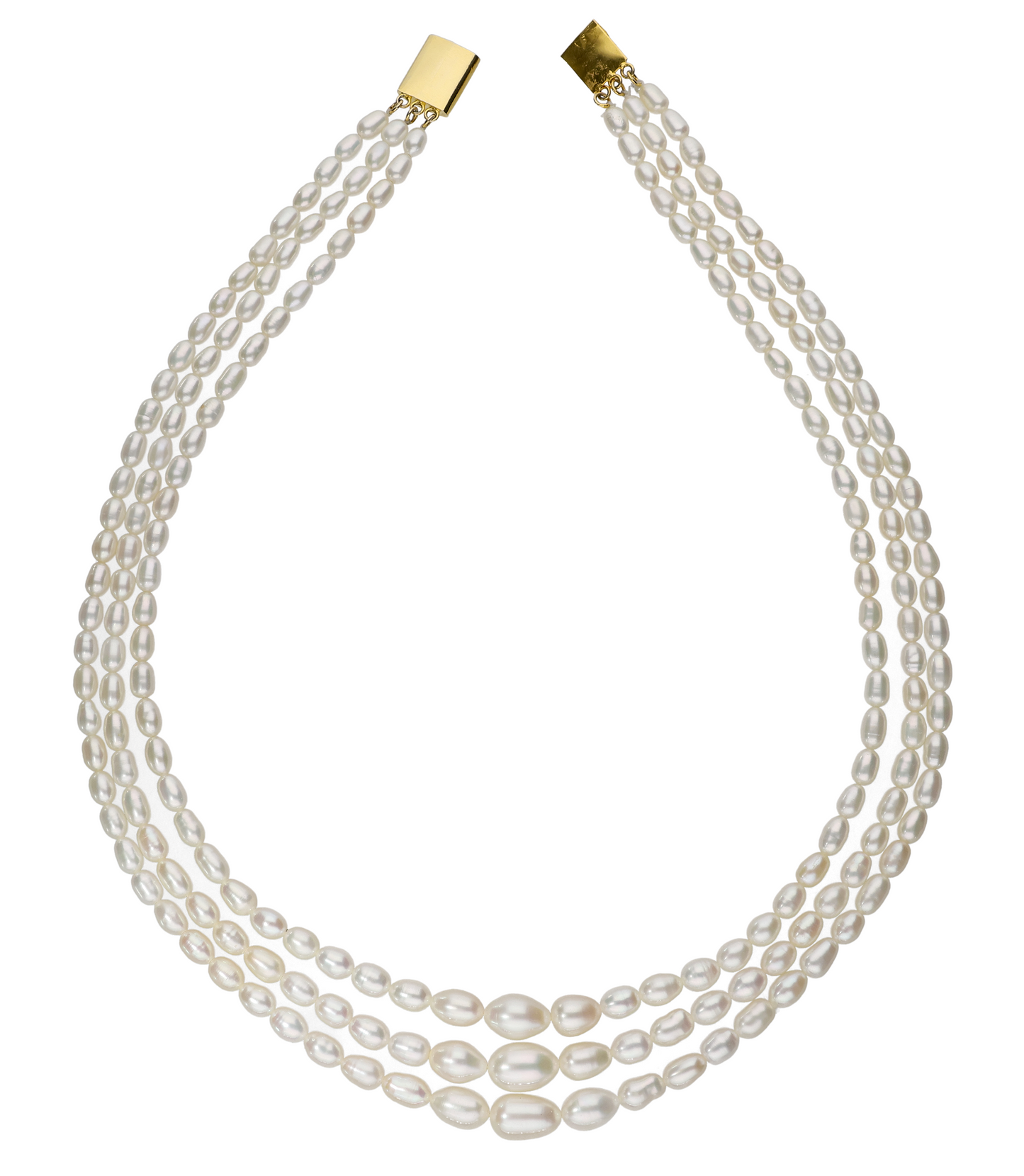 Gradient White Pearl Necklace