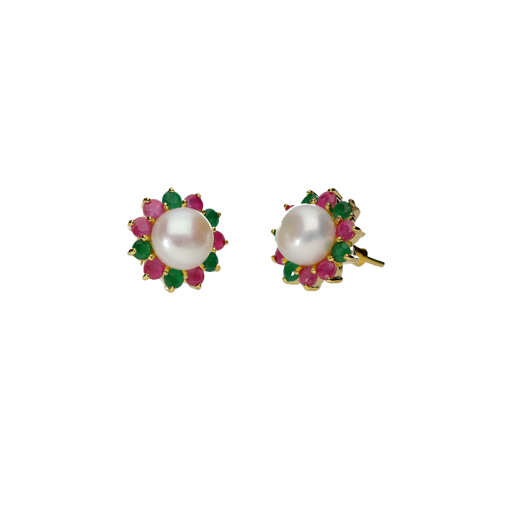 Stylish White Pearl Studs