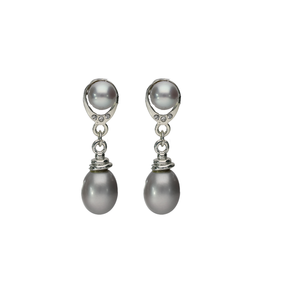 Grey Pearl Earring