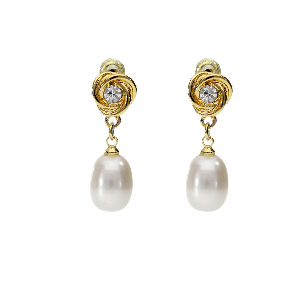 Grace White Pearl Earring