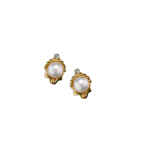 White Pearl Studs