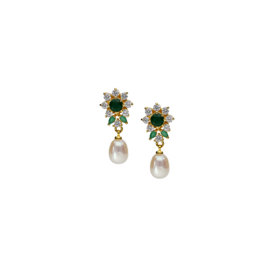 White Pearl Top Earring