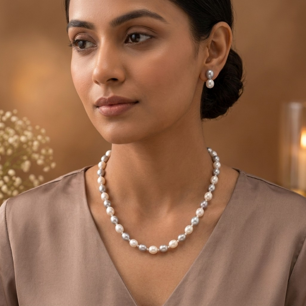Multi-Colour Single Strand Necklace