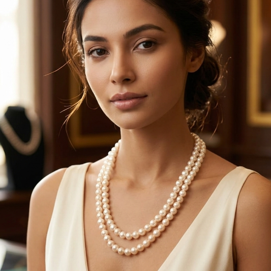 Luster White Pearl Necklace
