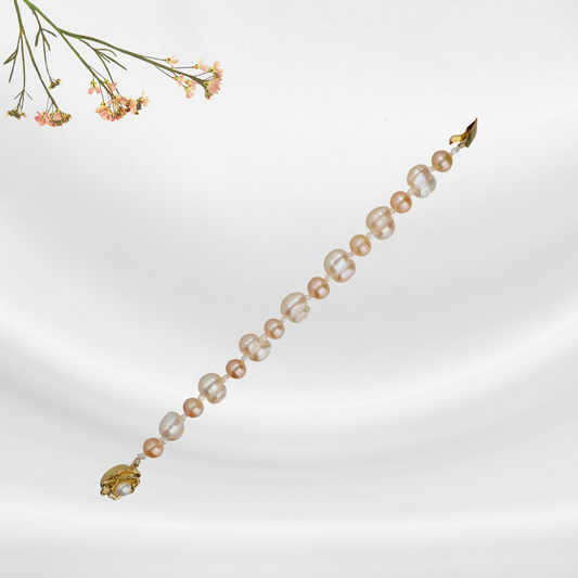 Georgous Peach Pearl Bracelet