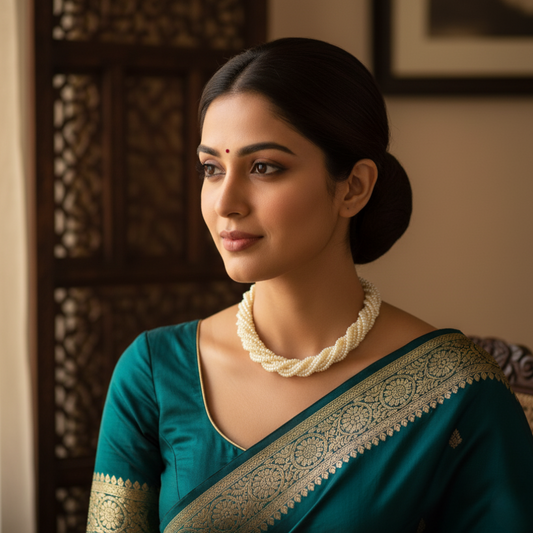 White Rice Pearl Necklace