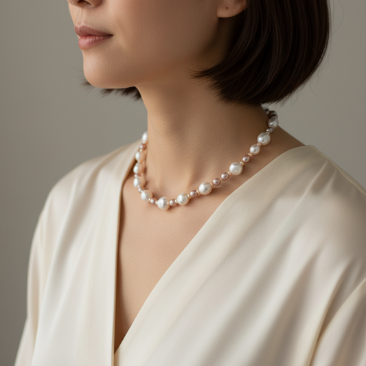 Beautiful Multi -Coloured Pearl Necklace