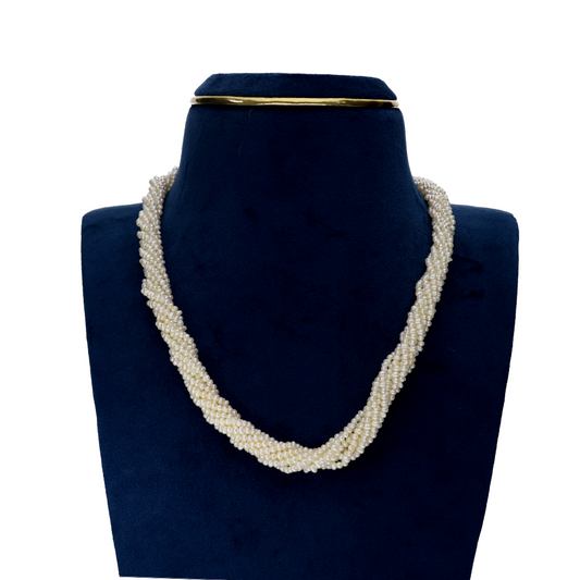 Elegance White Pearl Necklace