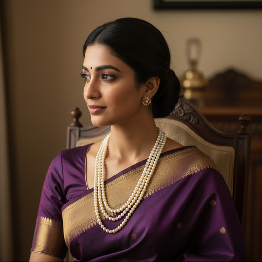 Crème Graceful Pearl Necklace