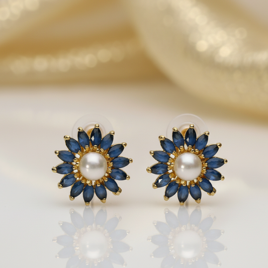 Glamorous Gold-Toned Pearl Drops