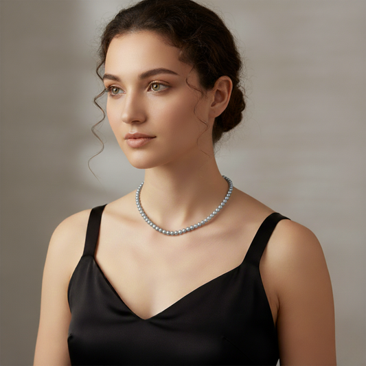 Attractive Gray Pearl Fresh Water Necklace