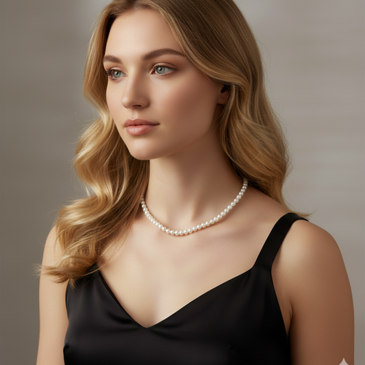 White Pearl 3 Layered Necklace