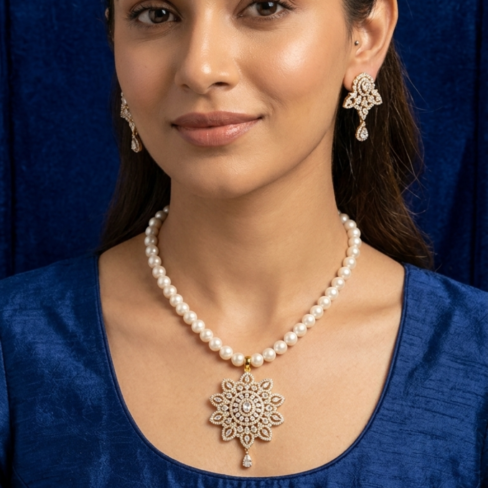 Timeless Pearl and Sparkling CZ Pearl Set