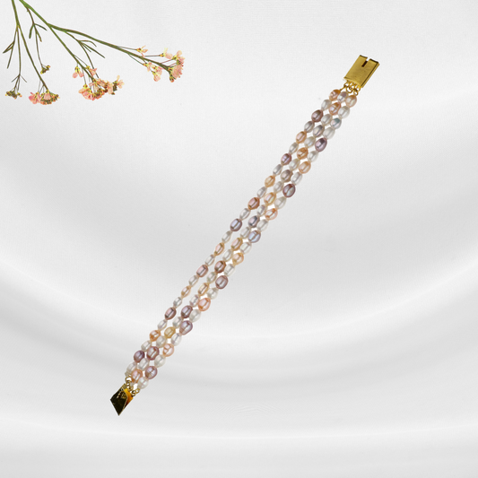 Trendy Multi-Coloured Pearl Bracelet