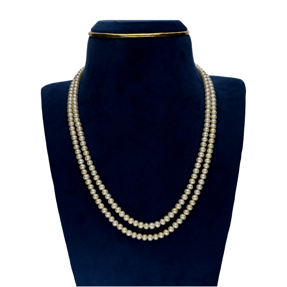 Peach Shaded Pearl Necklace